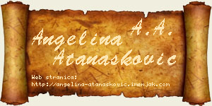 Angelina Atanasković vizit kartica